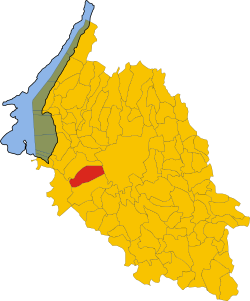 Map of comune of Sommacampagna (province of Verona, region Veneto, Italy)